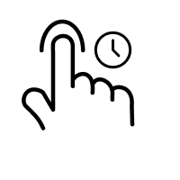 Press and hold finger